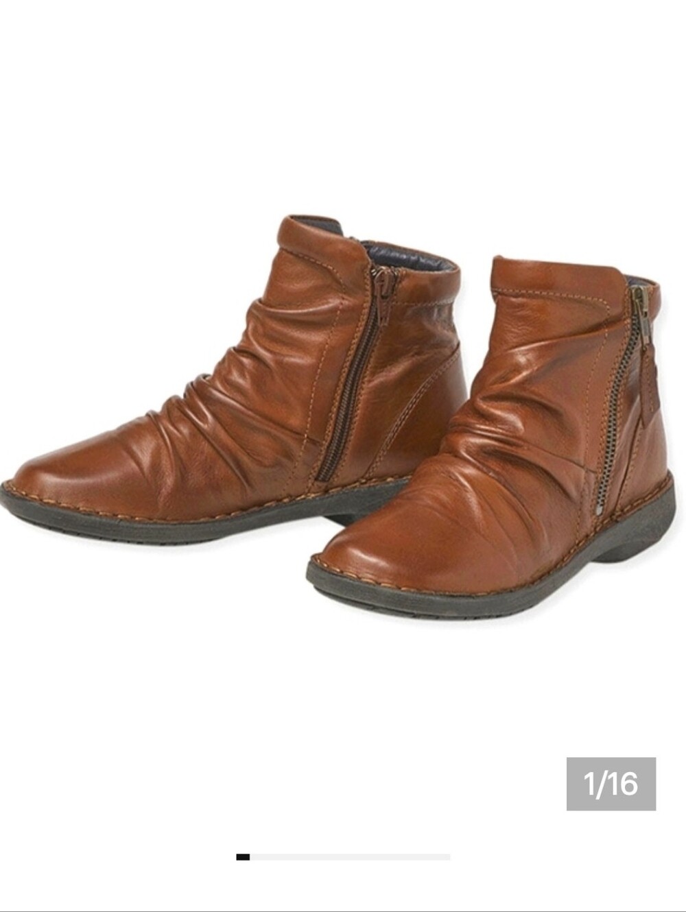 Miz Mooz New York Pleasant Ankle Boot Brandie Brown Size 39 US 8.5